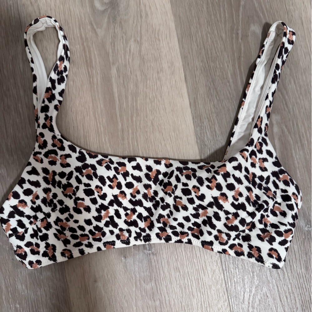 Leopard Print Arie Scoop Neck Swim Suit